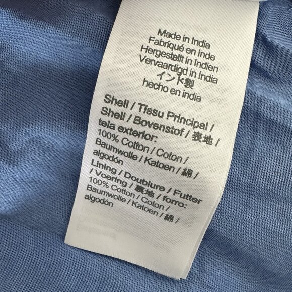 J Crew Smocked Puff Sleeve Midi Dress XL Blue Floral - Picture 12 of 14